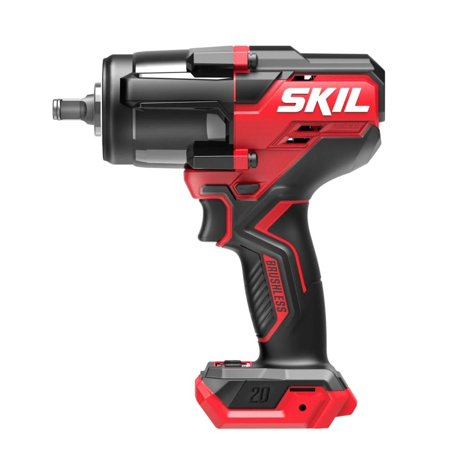 SKIL IW5761B-00 PWR CORE 20 Brushless 20V 1/2 In. Mid-Torque Impact Wrench, Tool Only - Image 3