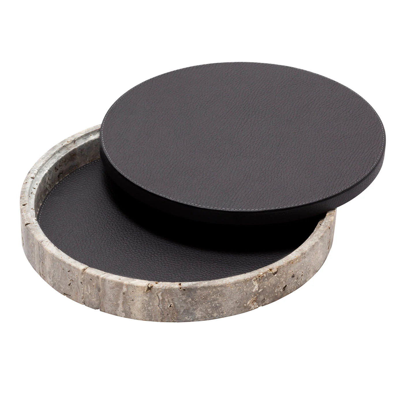 GIOBAGNARA | GIZA LEATHER & MARBLE ROUND BOX #2 | $855.00 - Image 2
