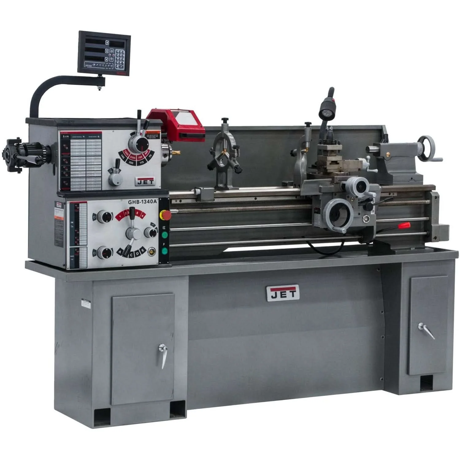 Jet 323115 GHB-1340A Lathe With Newall DP500 DRO With Taper Attachment
