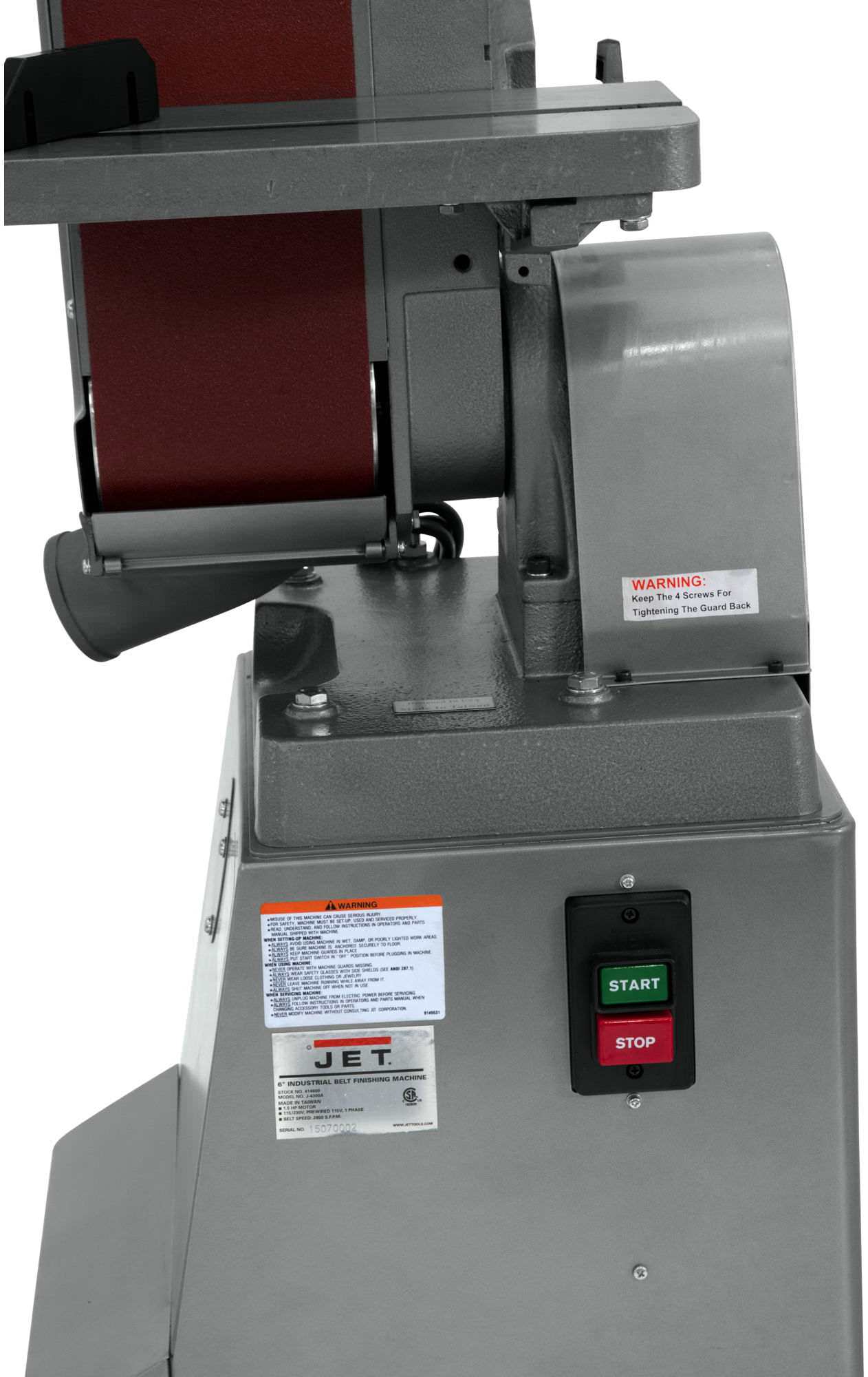 Jet 414601 J-4301A, 6 x 48 Industrial Belt Finishing Machine 3Ph - Image 2