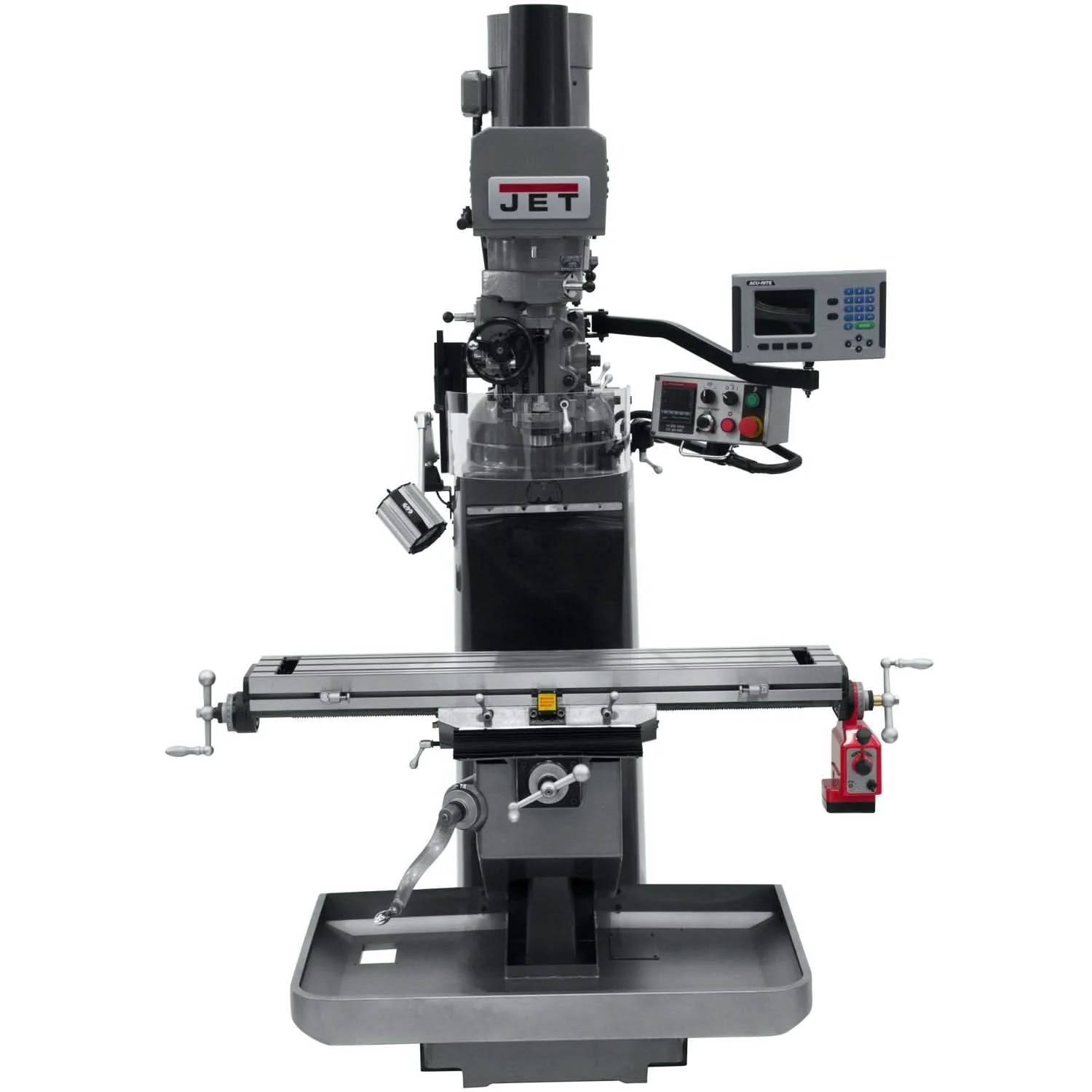 Jet Tools 690526 JTM-949EVS Mill With 3-Axis Acu-Rite 200S DRO (Knee) With X-Axis Powerfeed and Air Powered Draw Bar