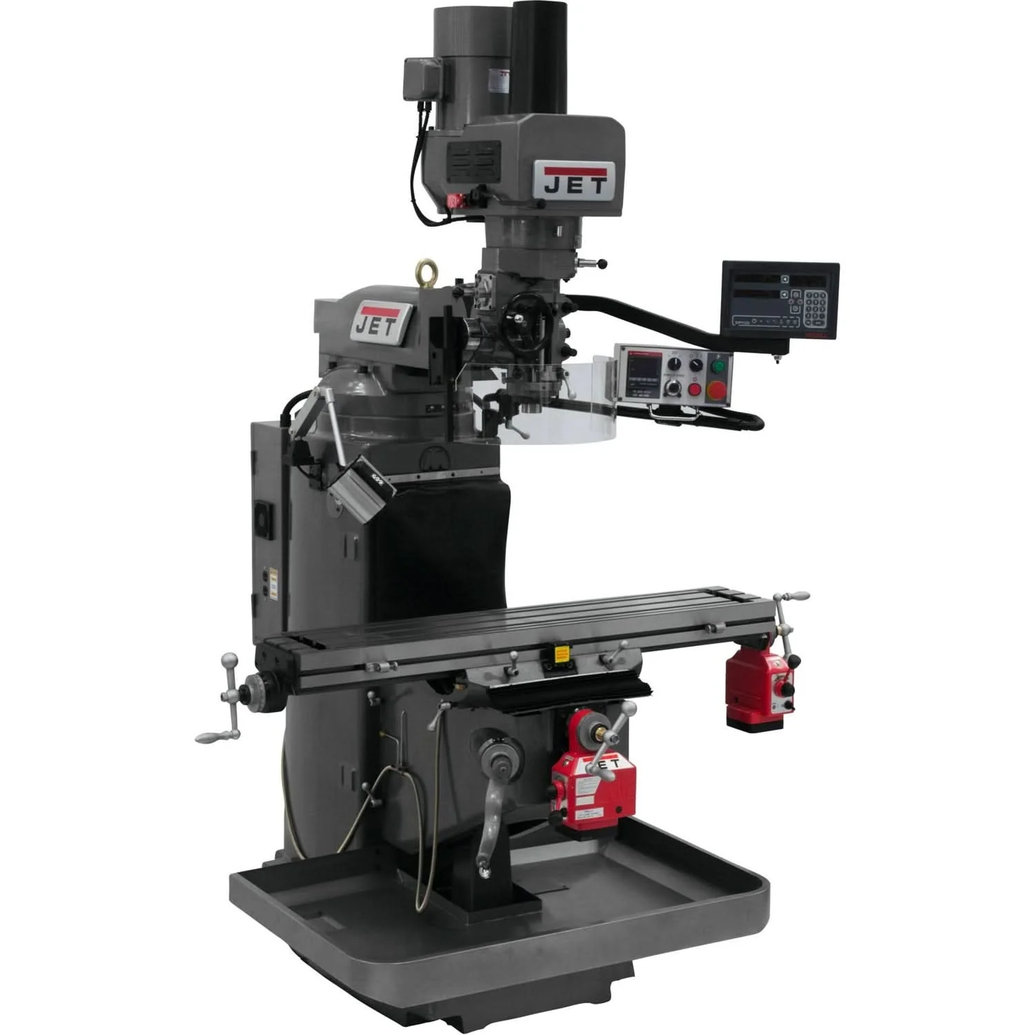 Jet Tools 690543 JTM-949EVS Mill With 3-Axis Newall DP700 DRO (Knee) With X and Y-Axis Powerfeeds and Air Powered Dra - Image 1