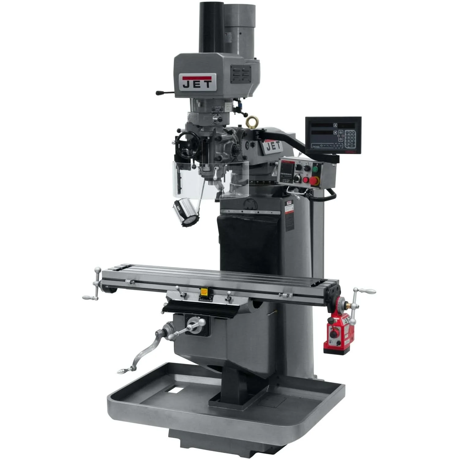 Jet Tools 690546 JTM-949EVS Mill With 3-Axis Newall DP700 DRO (Quill) With X-Axis Powerfeed and Air Powered Draw Bar - Image 1