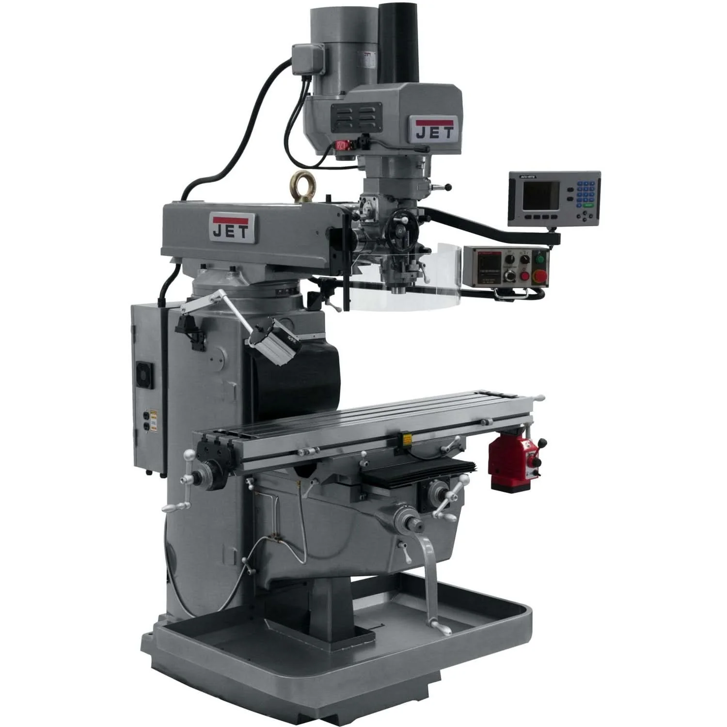 Jet Tools 690625 JTM-1050EVS2/230 Mill With 3-Axis Acu-Rite 200S DRO (Knee) With X-Axis Powerfeed and Air Powered Dra - Image 1