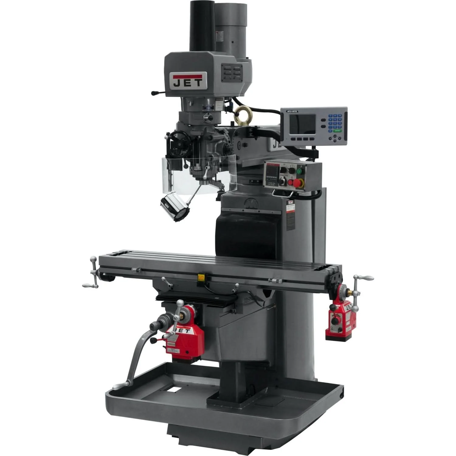 Jet Tools 690627 JTM-1050EVS2/230 Mill With 3-Axis Acu-Rite 200S DRO (Knee) With X and Y-Axis Powerfeeds - Image 1
