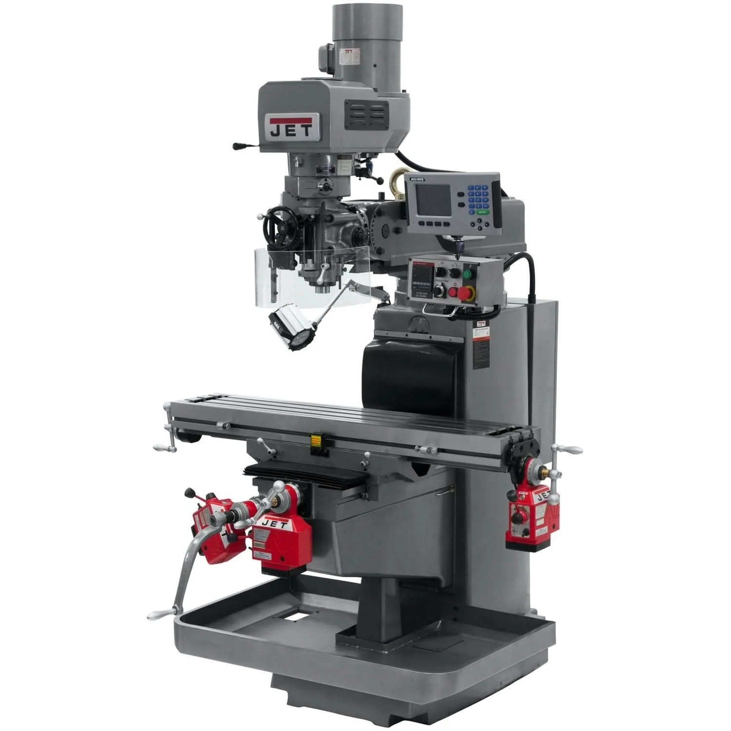 Jet Tools 690633 JTM-1050EVS2/230 Mill With 3-Axis Acu-Rite 200S DRO (Quill) With X, Y and Z-Axis Powerfeeds - Image 1