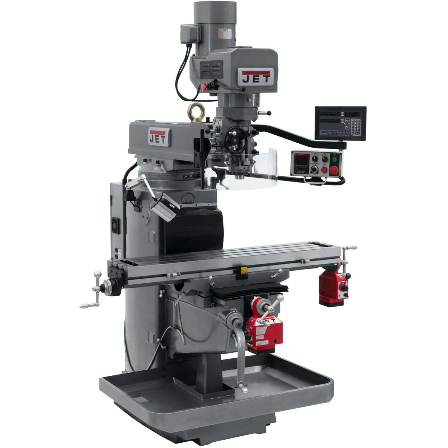 Jet Tools 690641 JTM-1050EVS2/230 Mill With 3-Axis Newall DP700 DRO (Knee) With X and Y-Axis Powerfeeds - Image 1