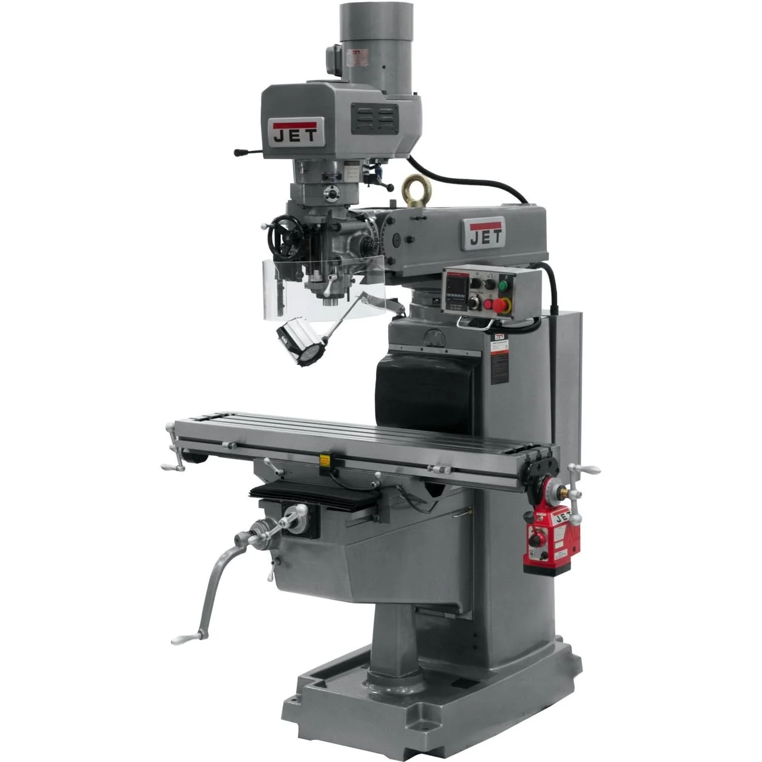 Jet Tools 690642 JTM-1050EVS2/230 Mill With 3-Axis Newall DP700 DRO (Knee) With X and Y-Axis Powerfeeds - Image 1