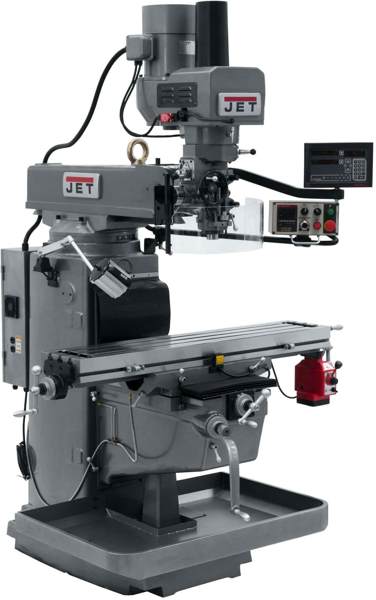 Jet Tools 690645 JTM-1050EVS2/230 Mill With 3-Axis Newall DP700 DRO (Quill) With X-Axis Powerfeed and Air Powered Dra - Image 2