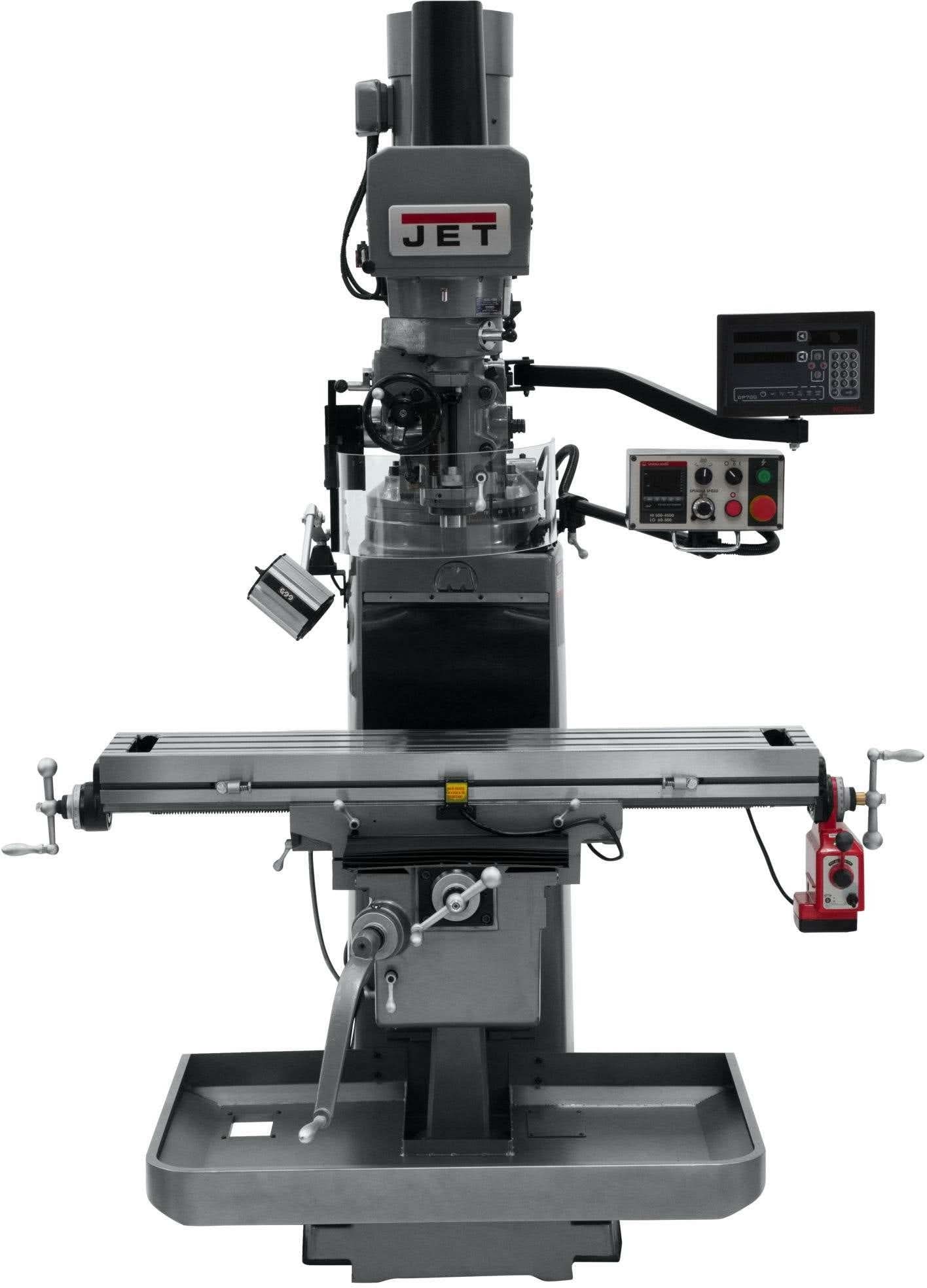 Jet Tools 690645 JTM-1050EVS2/230 Mill With 3-Axis Newall DP700 DRO (Quill) With X-Axis Powerfeed and Air Powered Dra - Image 3