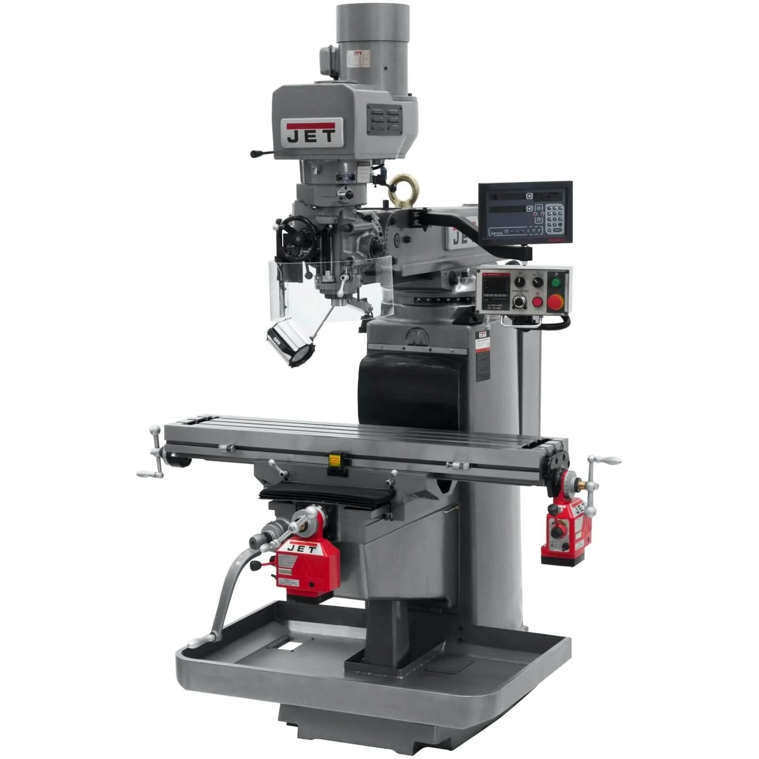 Jet Tools 690646 JTM-1050EVS2/230 Mill With 3-Axis Newall DP700 DRO (Quill) With X and Y-Axis Powerfeeds - Image 1