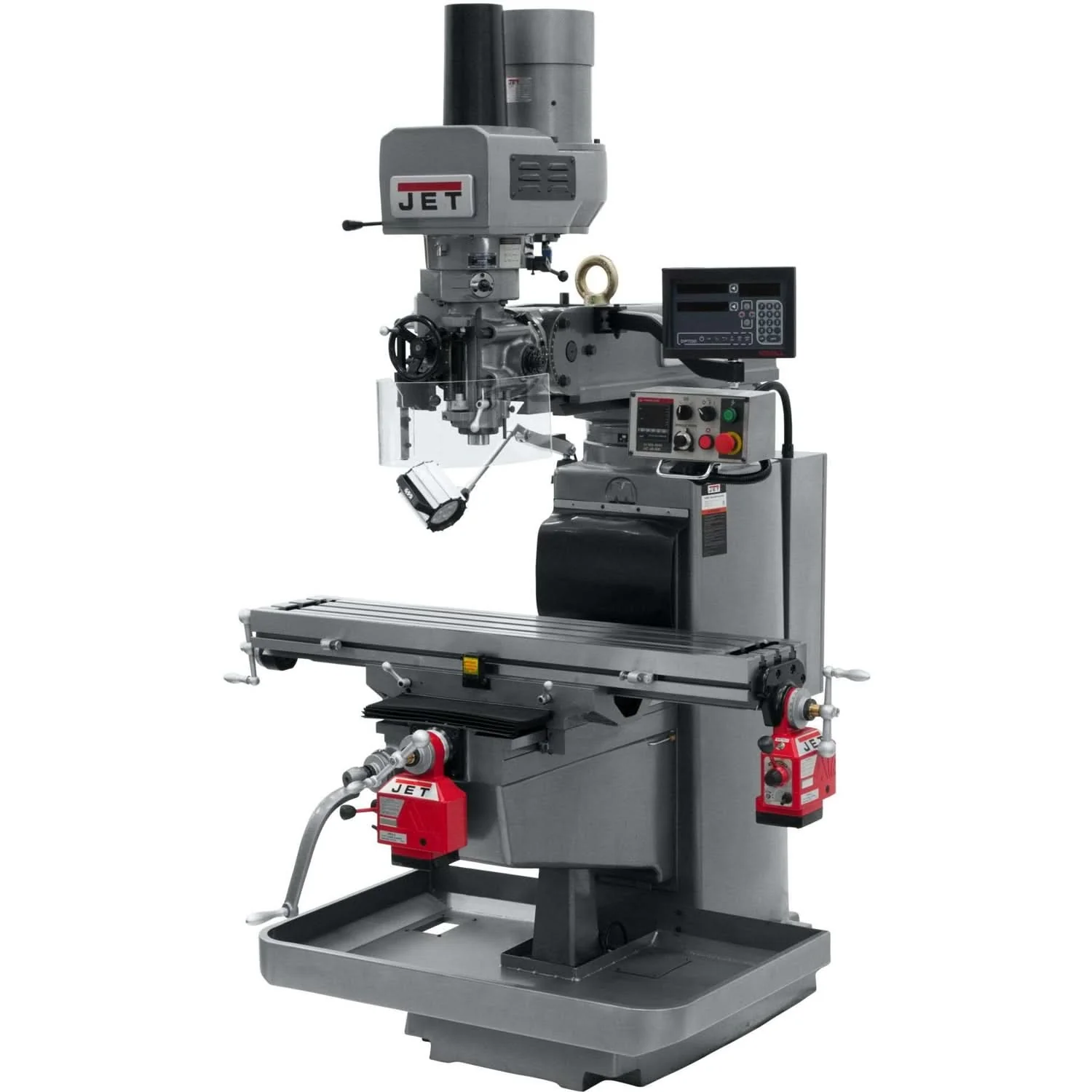 Jet Tools 690647 JTM-1050EVS2/230 Mill With 3-Axis Newall DP700 DRO (Quill) With X and Y-Axis Powerfeeds - Image 1