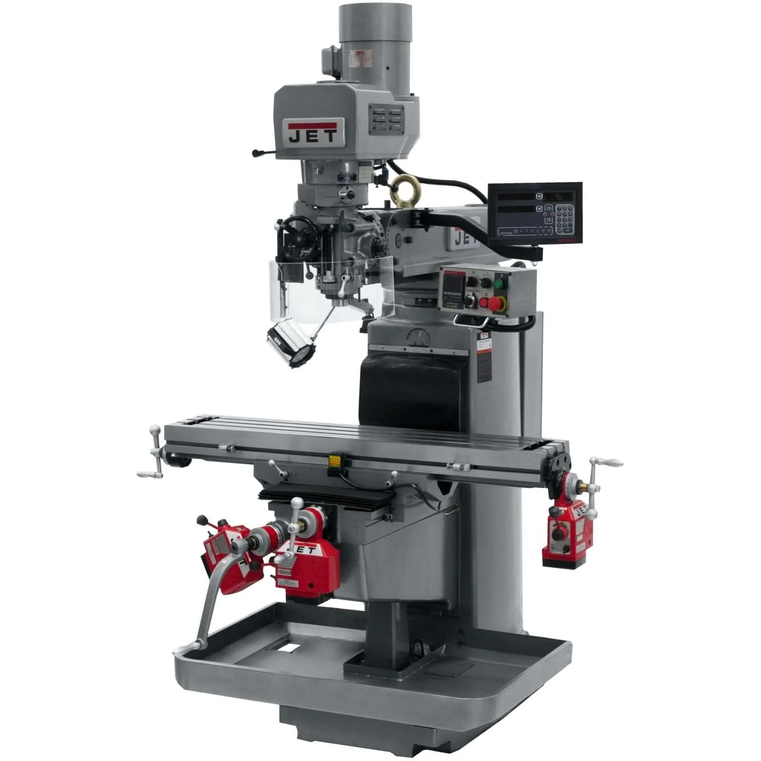 Jet Tools 690648 JTM-1050EVS2/230 Mill With 3-Axis Newall DP700 DRO (Quill) With X, Y and Z-Axis Powerfeeds - Image 1