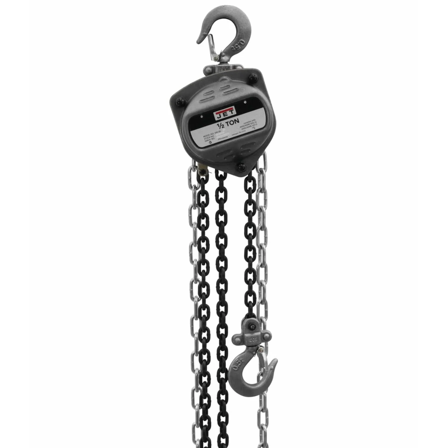 Jet 101902 S90-050-20 1/2-Ton Hand Chain Hoist With 20-Foot Lift
