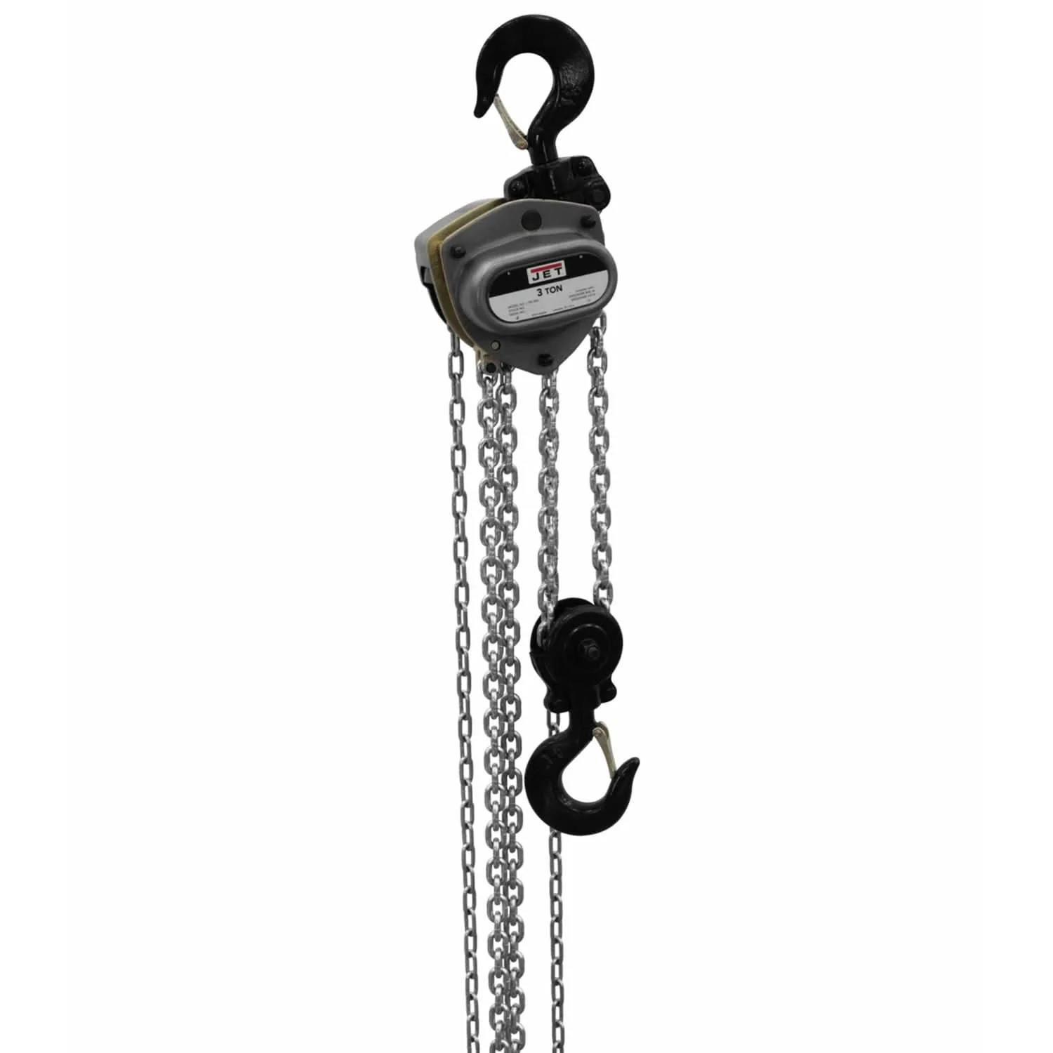 Jet 207120 L-100-300WO-20 3 Ton Hand Chain Hoist With 20-Foot Lift & Overload Protection - Image 1