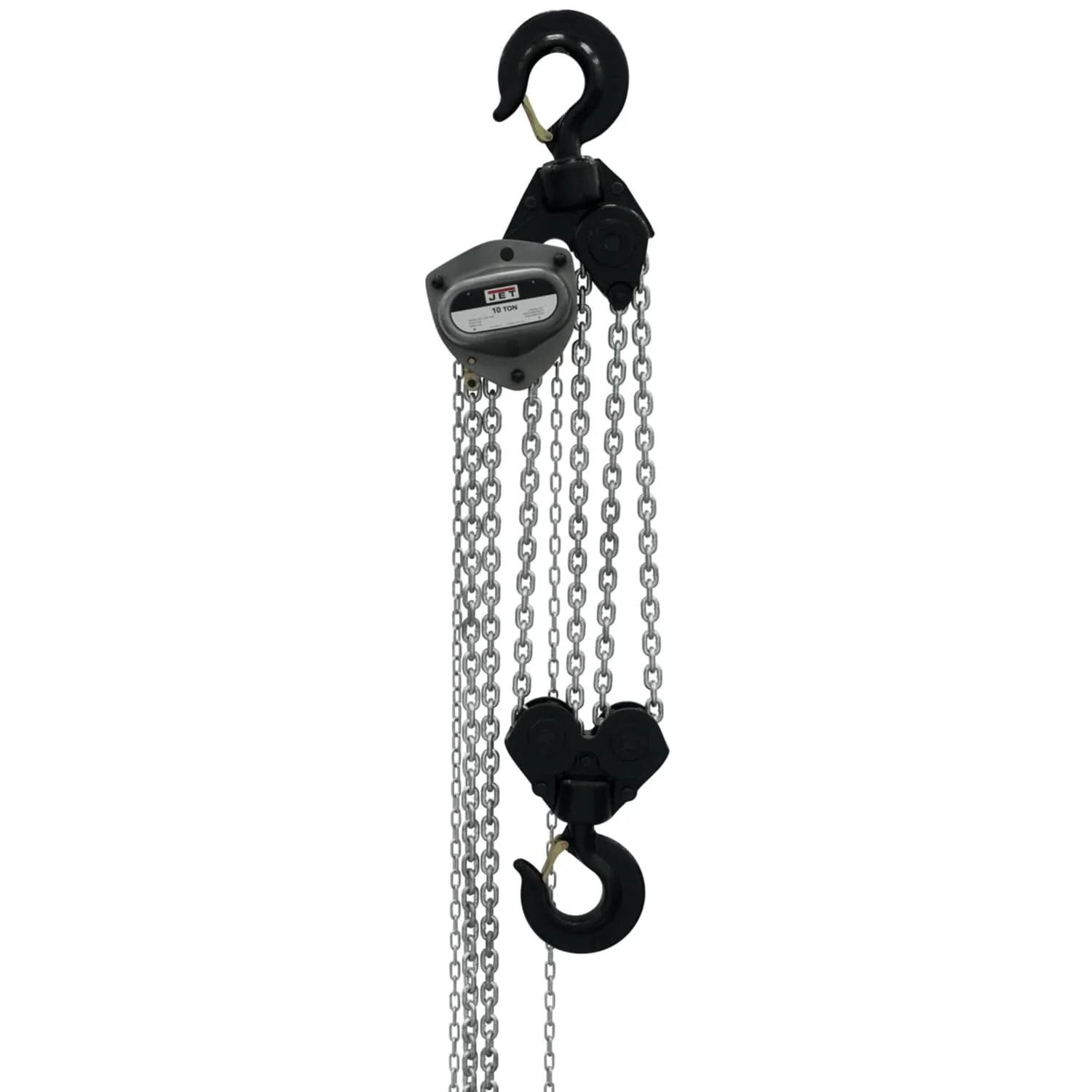 Jet 209130 L-100-1000WO-30 10-Ton Hand Chain Hoist With 30-Foot Lift & Overload Protection - Image 1