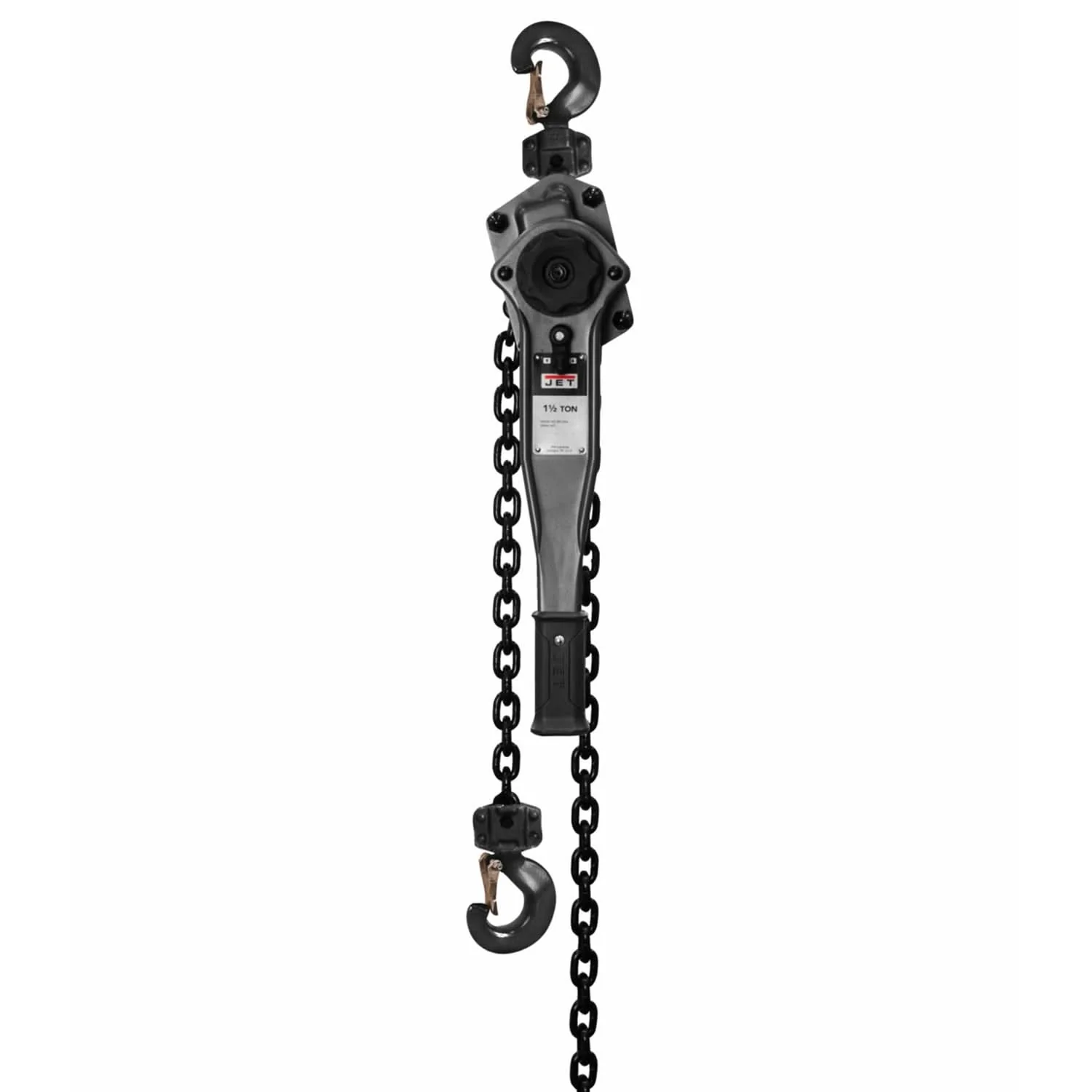Jet 287702 JLP-A Series 1-1/2 Ton Lever Hoist 15-Foot Lift & Shipyard Hooks - Image 1