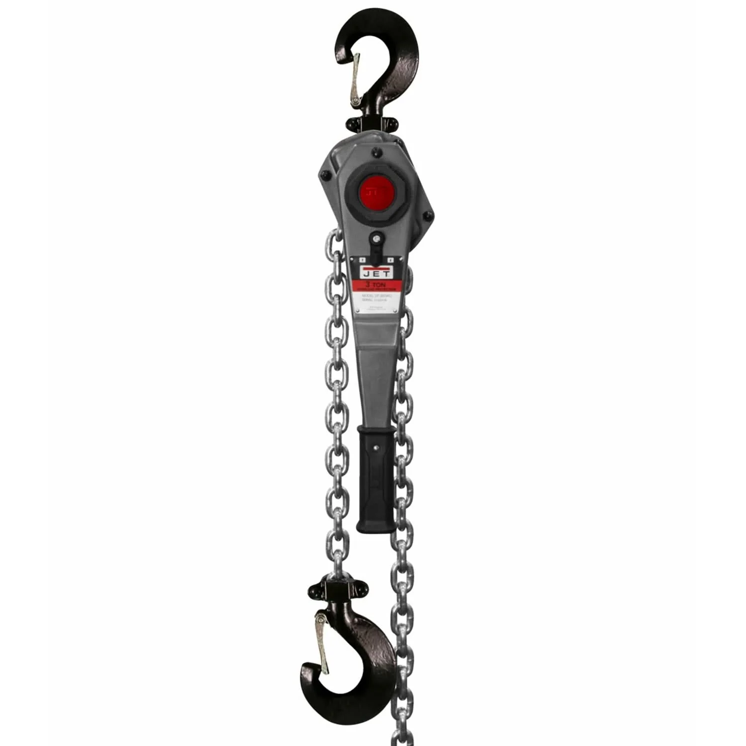 Jet 376902 JLH Series 3 Ton Lever Hoist 15-Foot Lift with Overload Protection & Shipyard Hooks - Image 1
