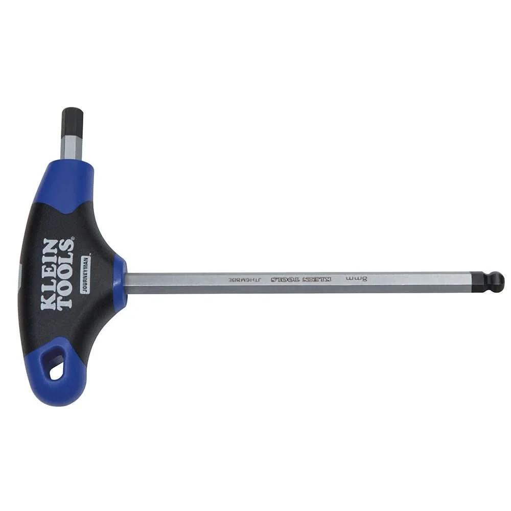 Klein Tools JTH6M3BE 3 mm Ball-End Hex Key, Journeyman T-Handle, 6-Inch