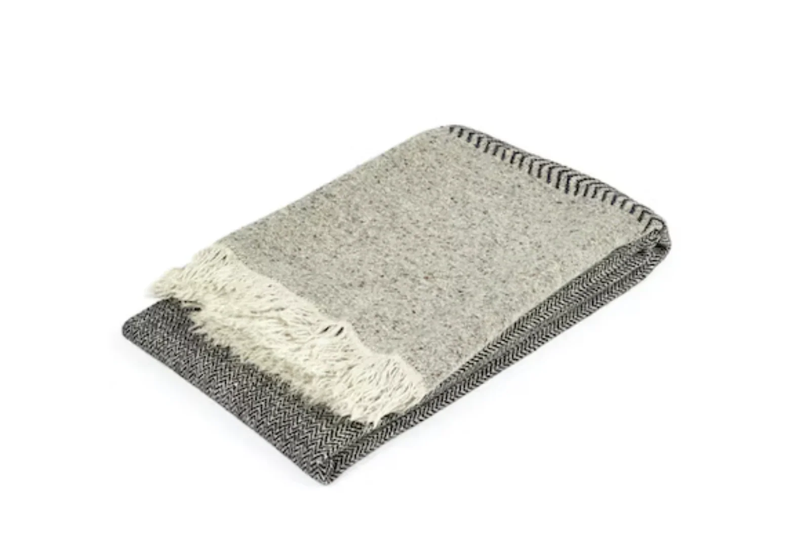 LIBECO | JULES THROW – Black Herringbone | 8.00