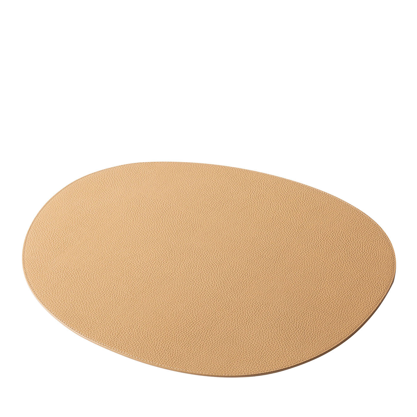 GIOBAGNARA | MARIS ROUND BEIGE LEATHER PLACEMENT MAT BY KELLY WEARSTLER | $225.00 - Image 1
