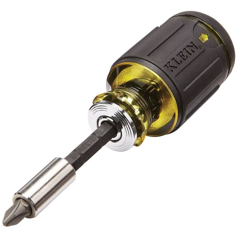 Klein 32308 8-in-1 Multi-Bit Adjustable Length Stubby Screwdriver - Image 1