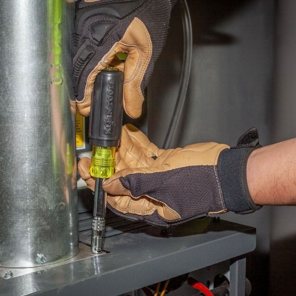 Klein 32596 HVAC Slide Drive Multi-Bit Screwdriver / Nut Driver, 8-in-1 - Image 3