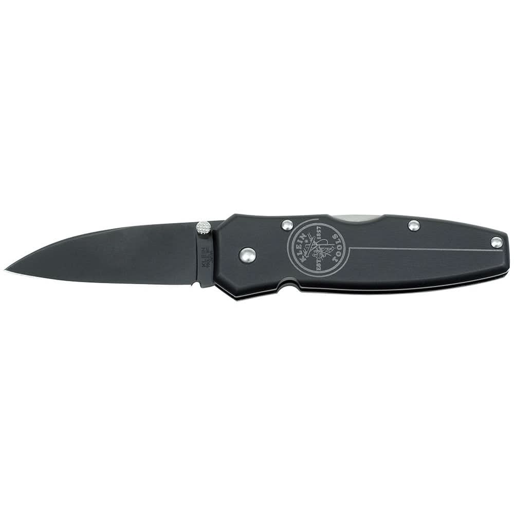 Klein 44000-Blk Black Lightweight Lockback Knife – 2-1/4” (57 Mm) Drop Point Blade