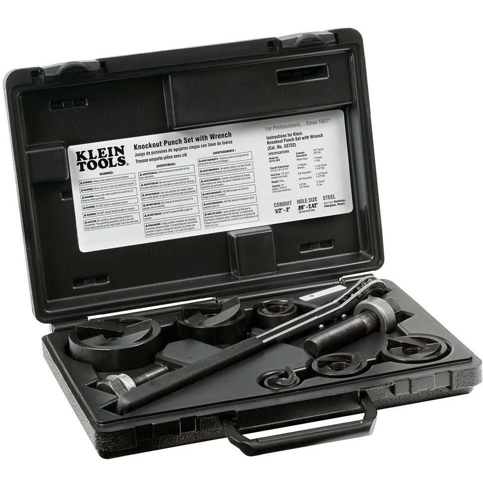 Klein 53732SEN Knockout Punch Set with Wrench
