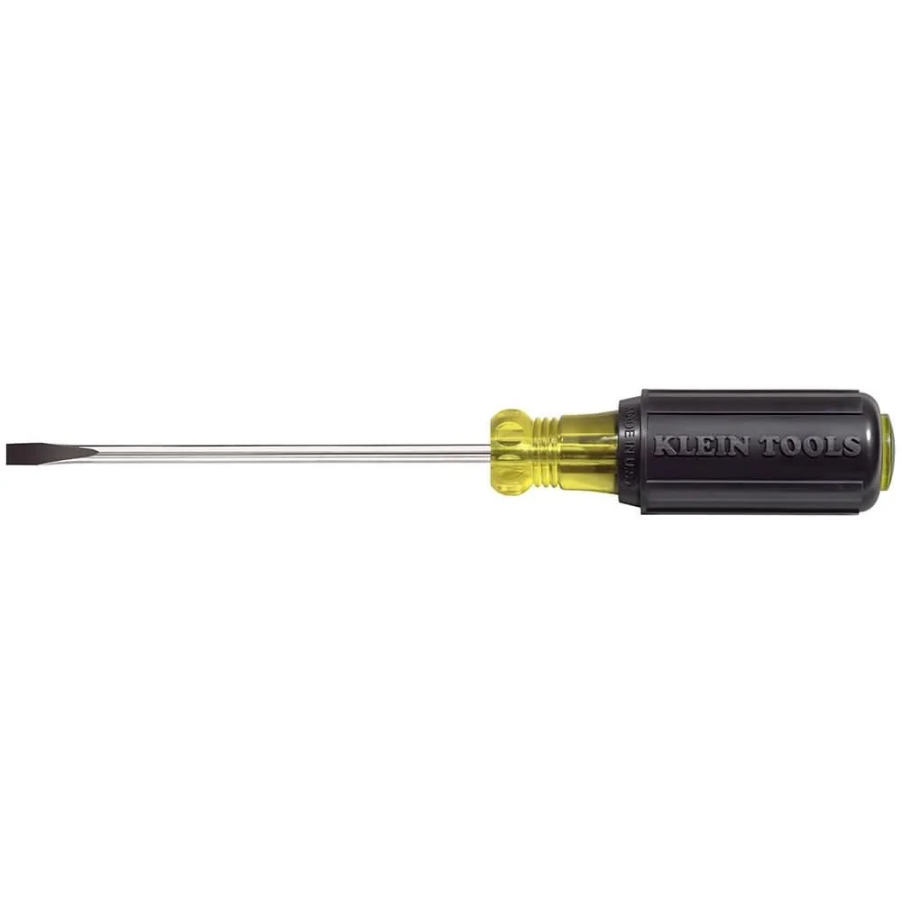 Klein 601-4 3/16" Cabinet-Tip  Screwdriver  4" Round-Shank - Image 1