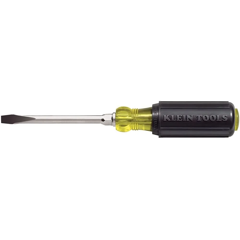 Klein 602-4 1/4" Keystone-Tip Screwdriver  4" Heavy-Duty Round-Shank - Image 1