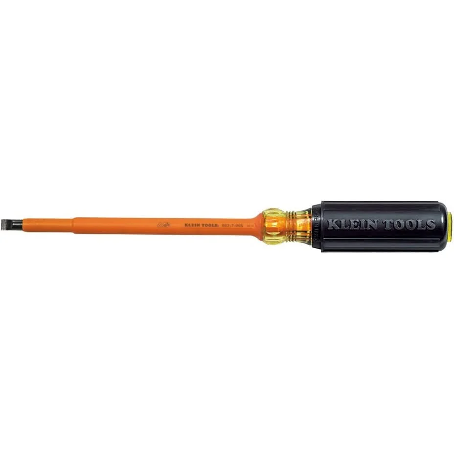Klein 602-7-INS Insulated 5/16" Cabinet-Tip  7" Round-Shank Screwdriver - Image 1