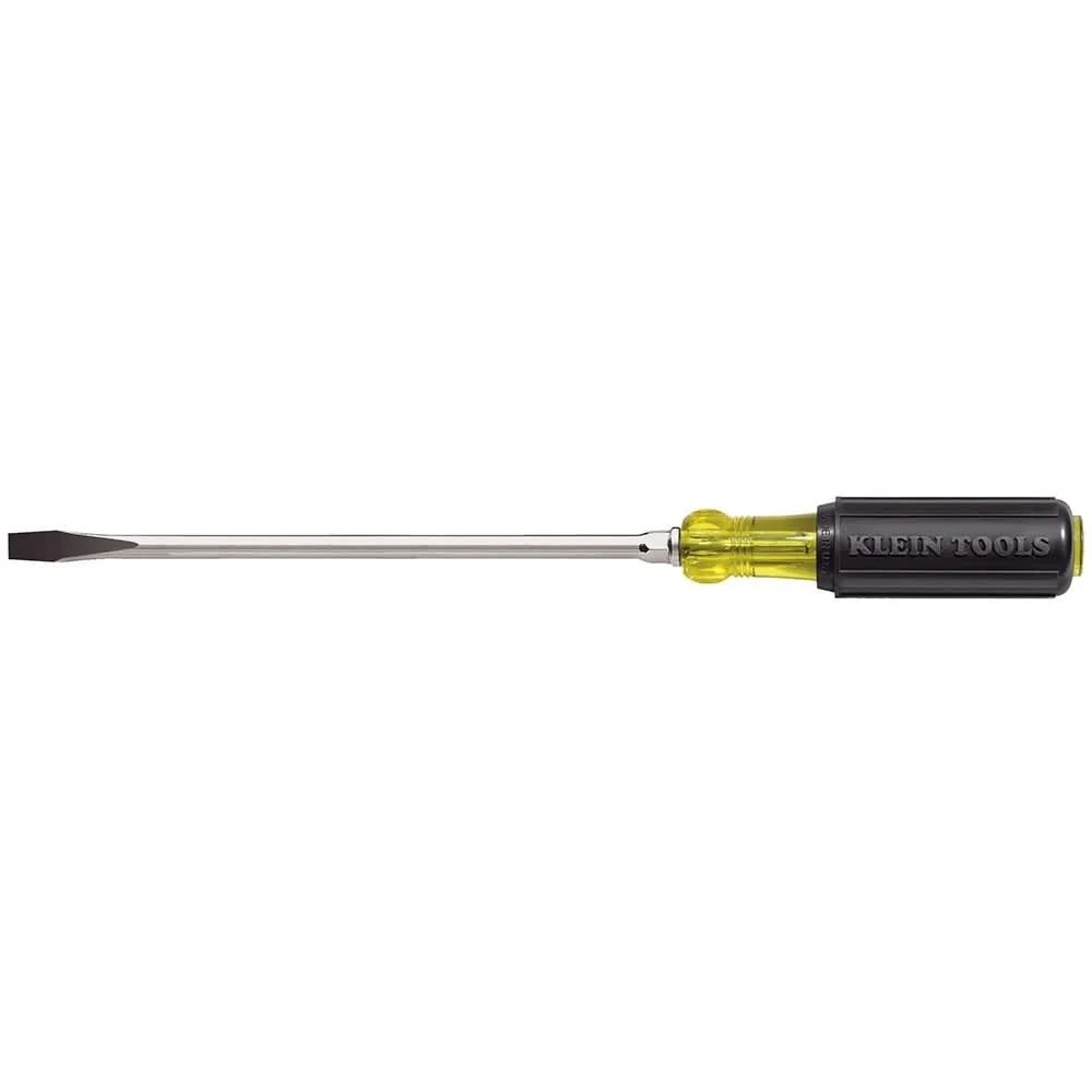 Klein 602-8 3/8" Keystone-Tip Screwdriver  8" Heavy-Duty Round-Shank - Image 1