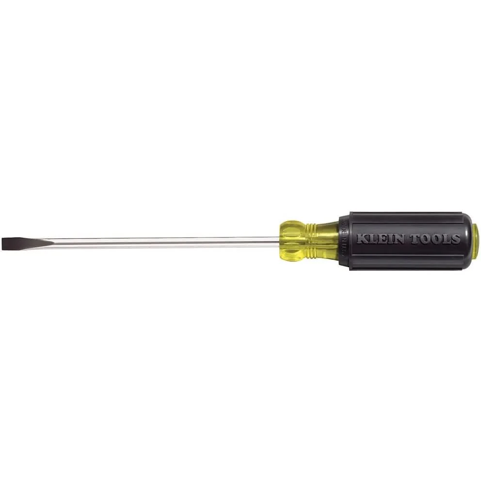 Klein 605-6 1/4" Cabinet-Tip Screwdriver 6" Heavy-Duty Round-Shank - Image 1