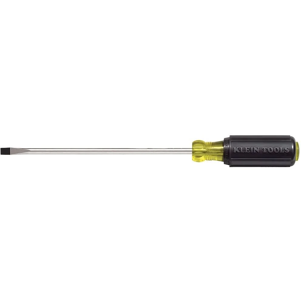 Klein 605-8 1/4" Cabinet-Tip Screwdriver  8" Heavy-Duty Round-Shank - Image 1