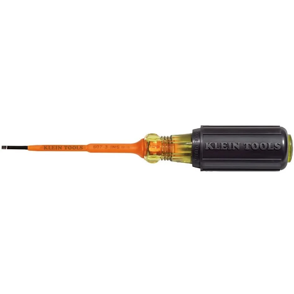 Klein 607-3-INS Insulated 3/32" Slotted - 3" Screwdriver - Image 1