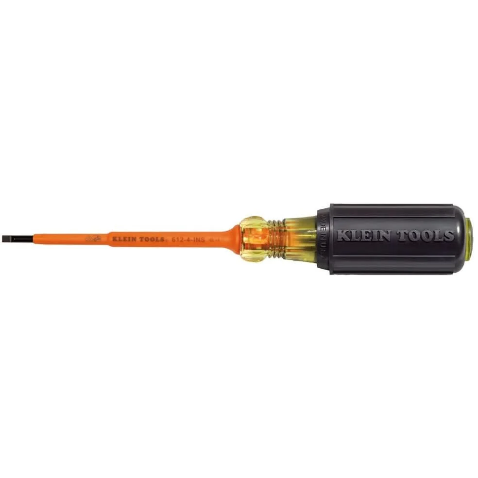 Klein 612-4-INS Insulated 1/8" Slotted - 4" Screwdriver - Image 1