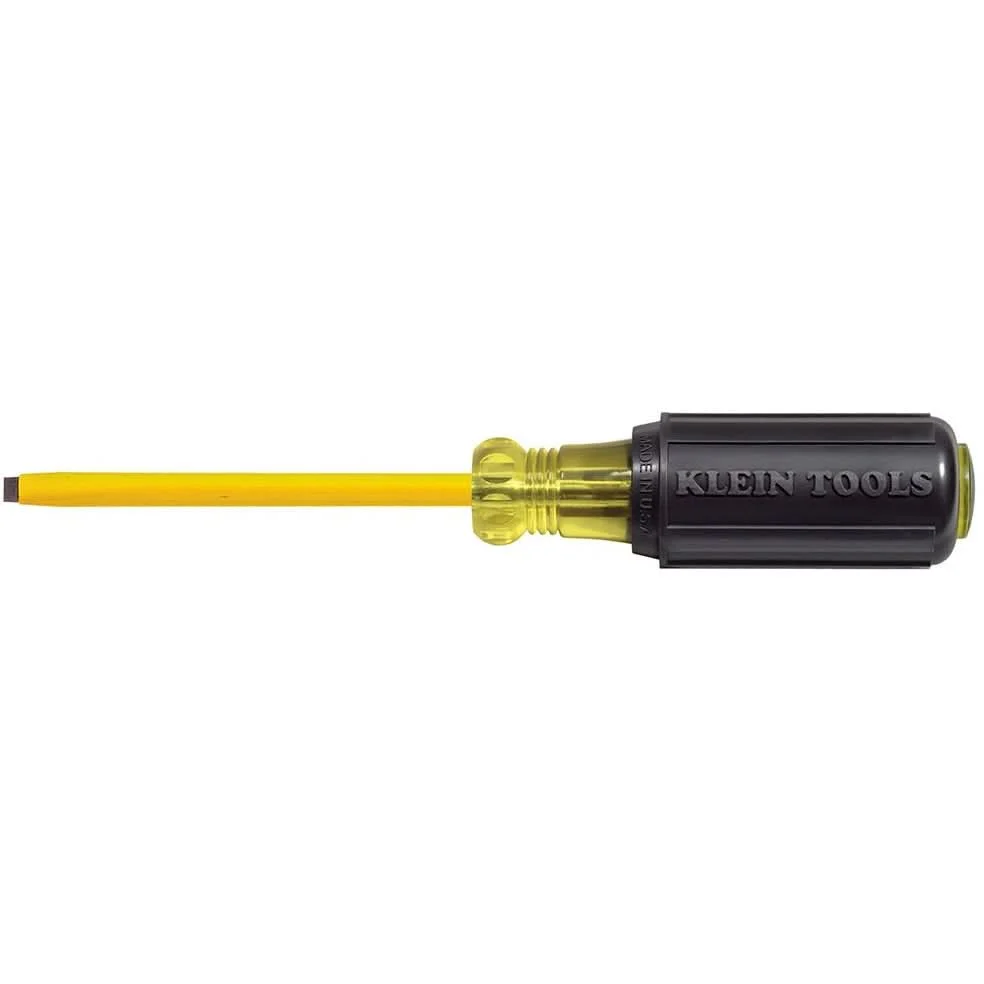 Klein 620-3 Coated 3/16″ Cabinet-Tip Screwdriver  3″ Round-Shank