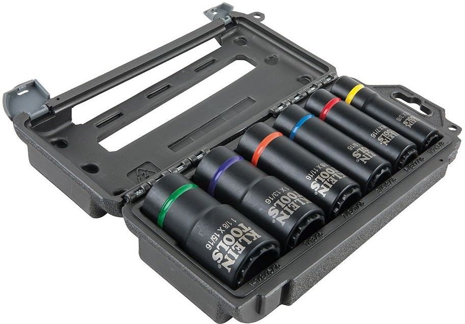 Klein 66010 2-In-1 Impact Socket Set, 12-Point, 6-Piece - Image 1
