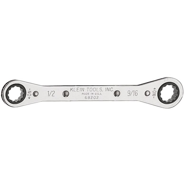 Klein 68202 Ratcheting Box Wrench - 1/2" x 9/16" - Image 1