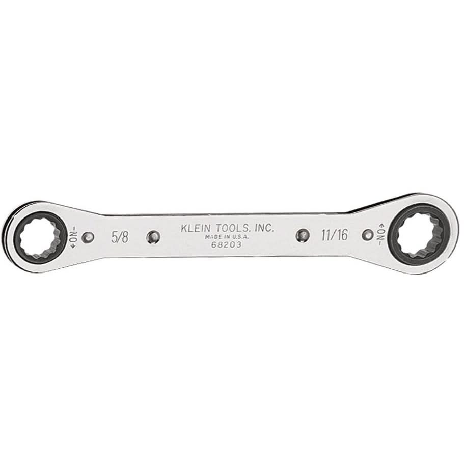 Klein 68203 Ratcheting Box Wrench - 5/8" x 11/16" - Image 1