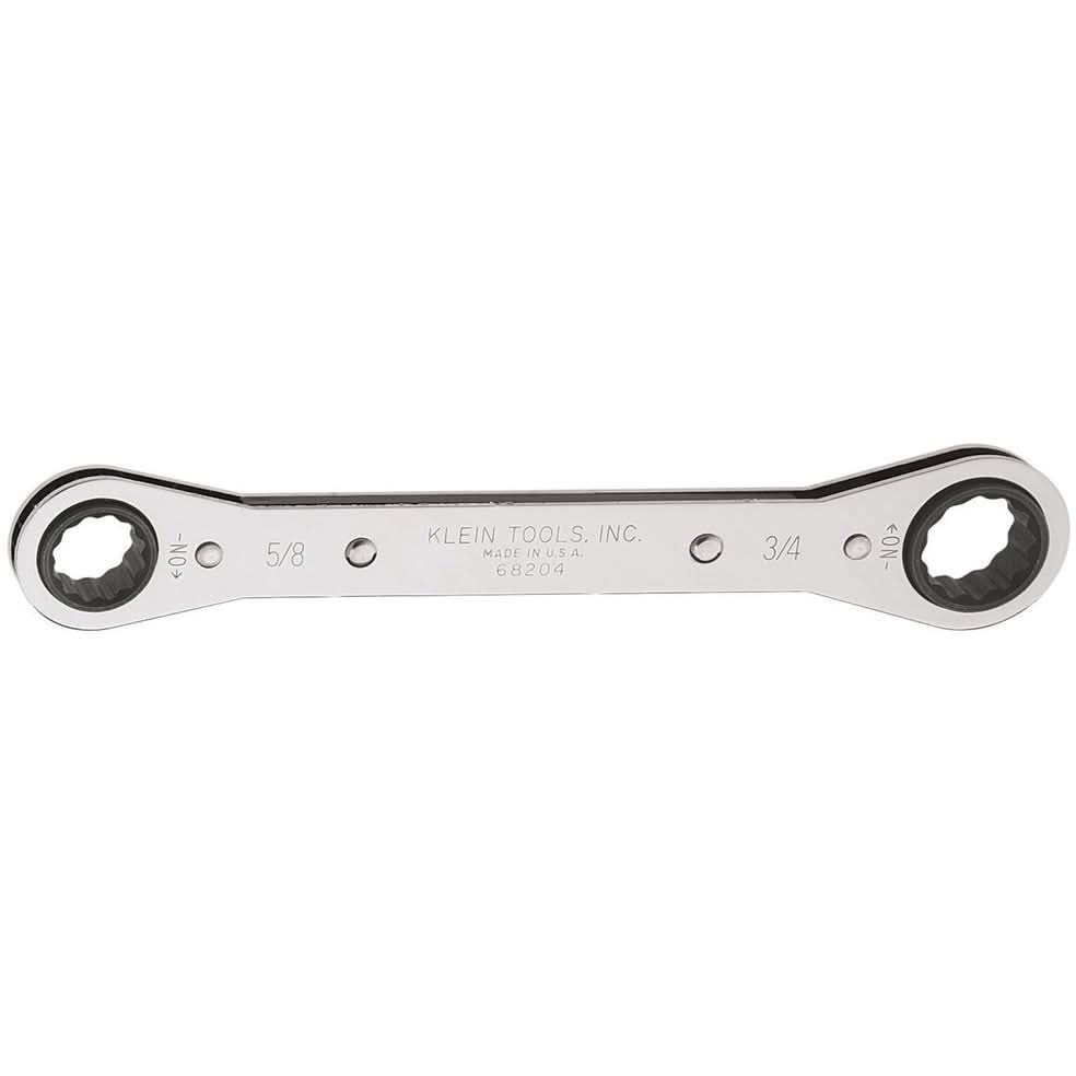 Klein 68204 Ratcheting Box Wrench - 5/8" x 3/4" - Image 1