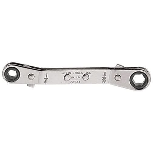 Klein 68234 Fully Reversible Ratcheting Offset Box Wrench - 1/4 x 5/16" - Image 1