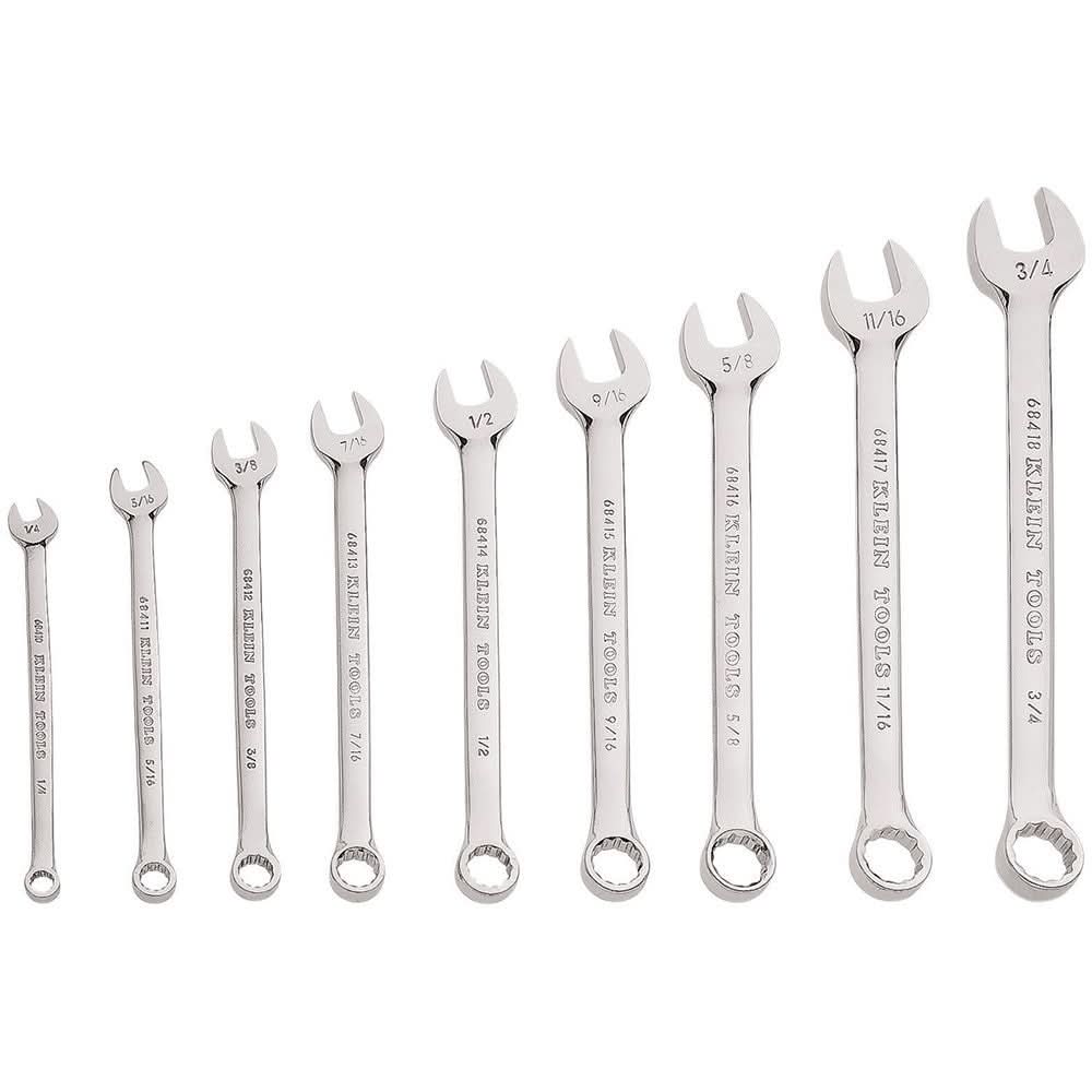 Klein 68402 9-Piece Combination Wrench Set - Image 1