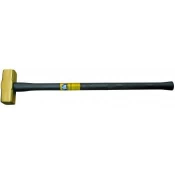 Klein 7HBRFRH07 Brass Sledge Hammer - Fiberglass Rubber Grip Handle - 7 lbs. - Image 1