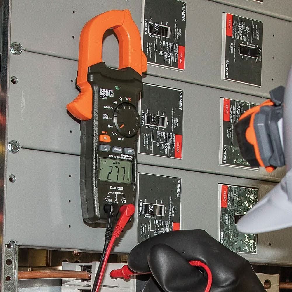 Klein CL220 Digital Clamp Meter, AC Auto-Ranging 400 Amp with Temp - Image 3