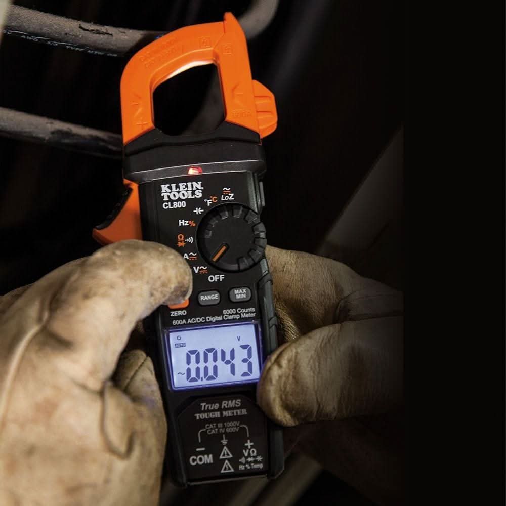 Klein CL800 Digital Clamp Meter, AC Auto-Range TRMS, Low Impedance (LoZ), Auto Off - Image 2