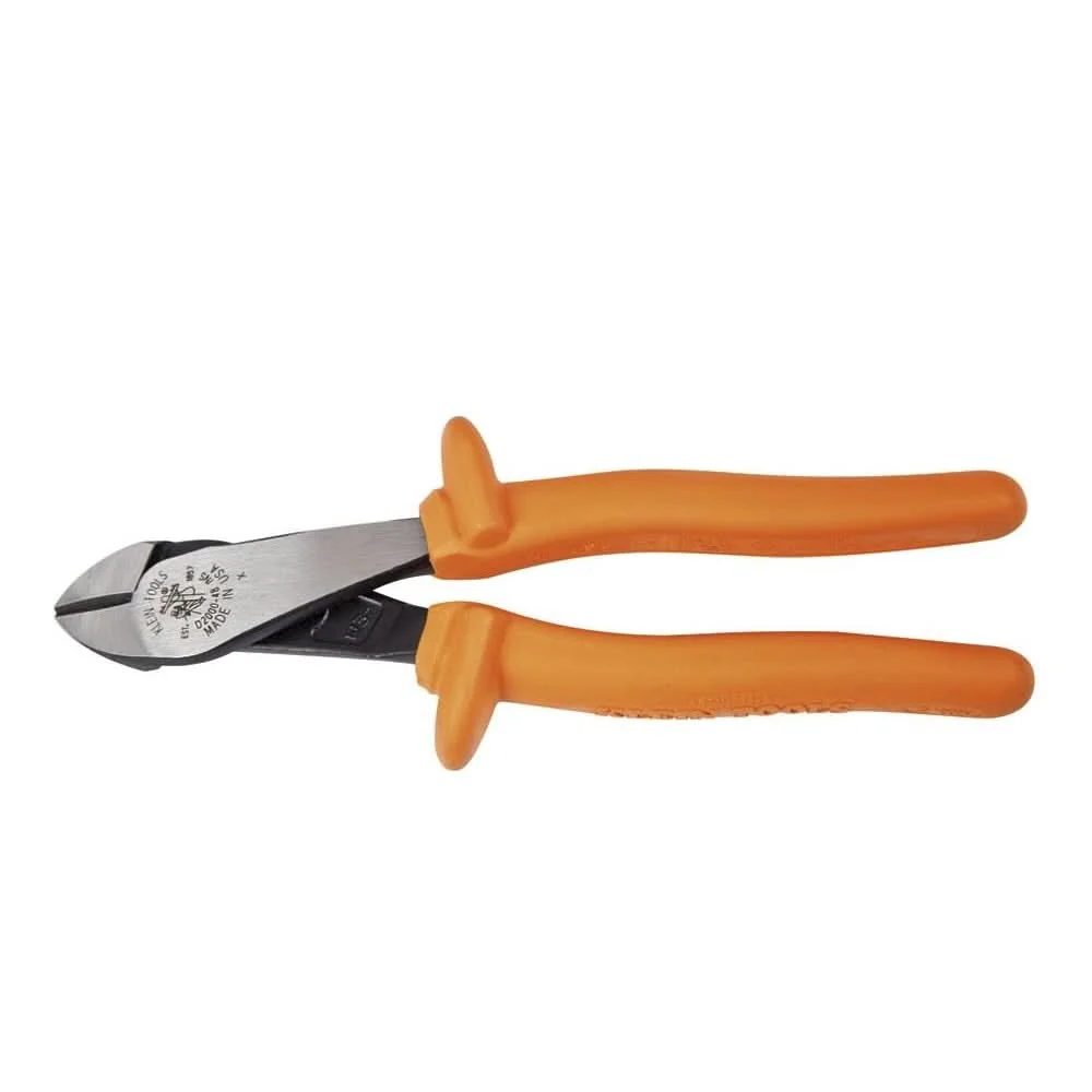 Klein D2000-48-INS 8″ Insulated High-Leverage Diagonal-Cutting Pliers – Angled Head