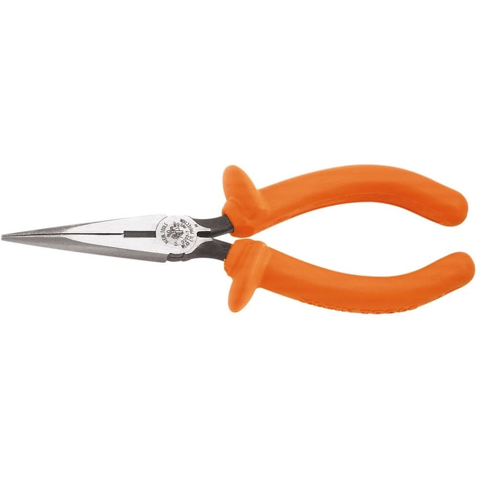 Klein D203-7-INS 7″ Insulated Standard Long-Nose Pliers – Side-Cutting