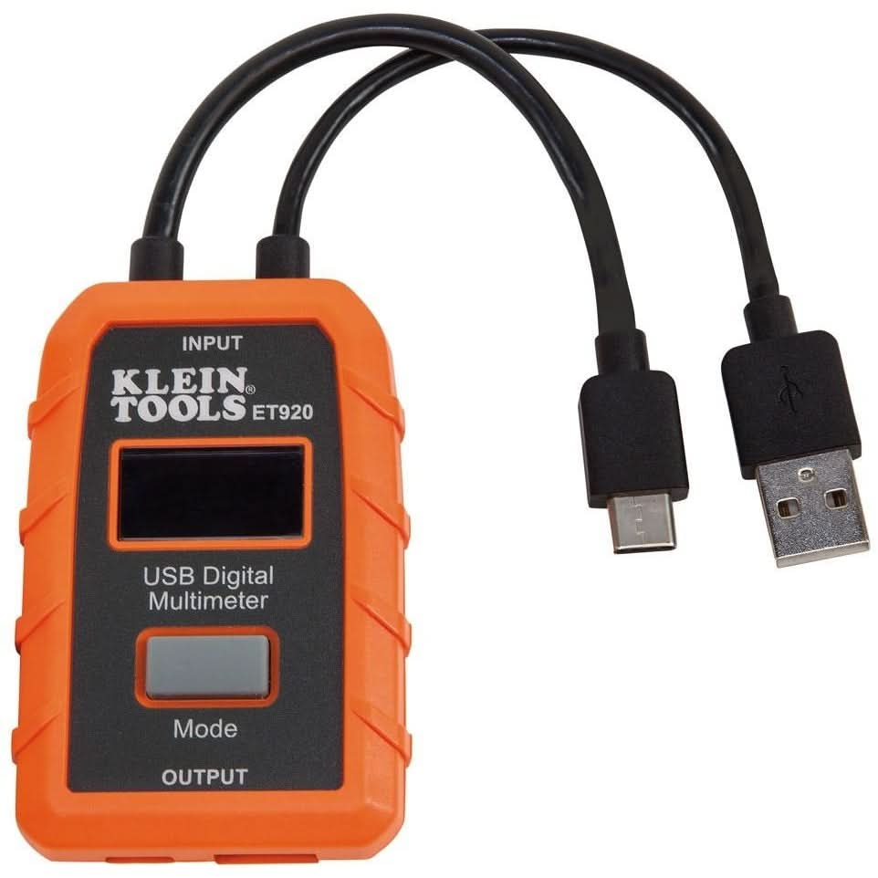 Klein ET920 USB Digital Meter, USB-A and USB-C - Image 1
